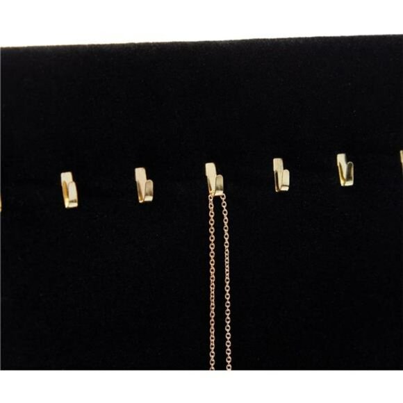 Black Velvet Jewelry Display Stand Set Necklace Board with Hooks for Selling - Picture 4 of 8